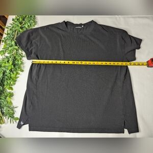 Tomboy Butterfly Basic Black Tee Size XL/2X